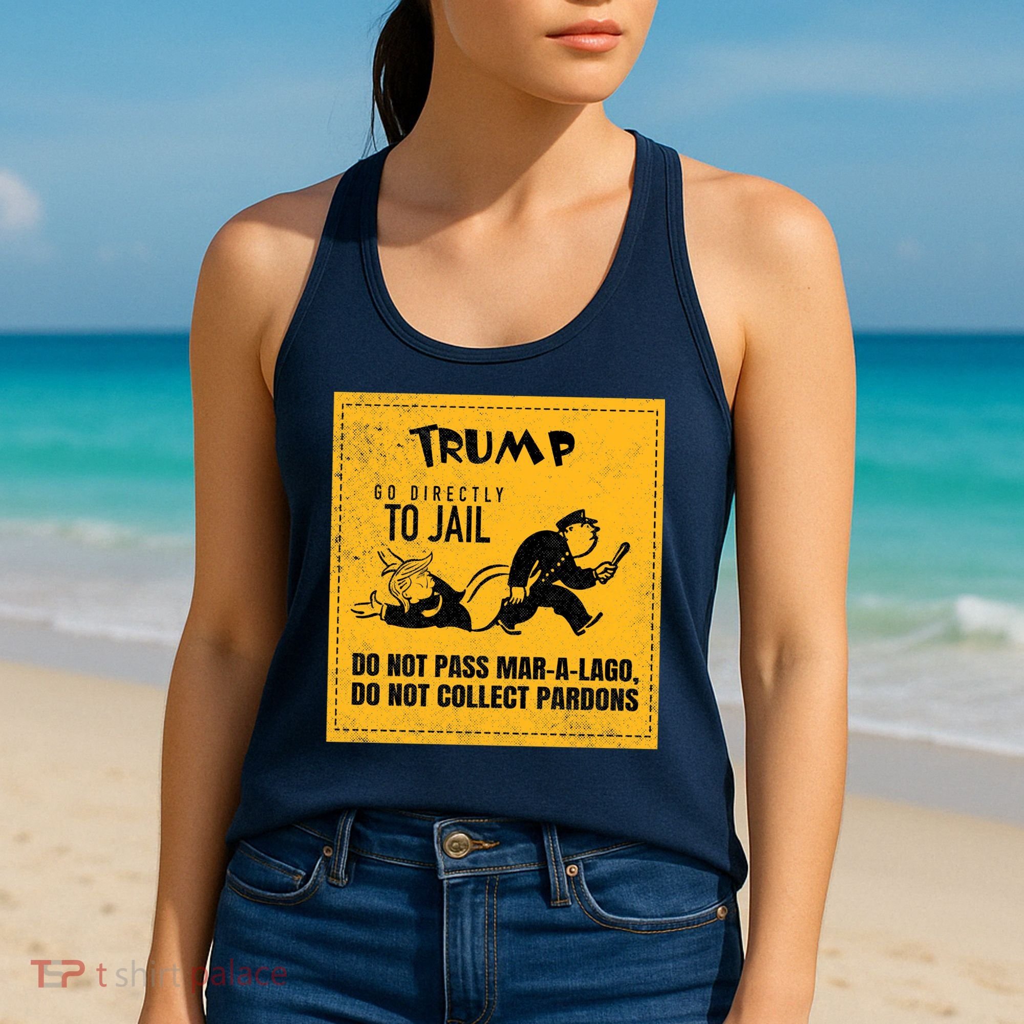 Funny Anti Trump Election Cleaner Vote Against Republicans Women's Tank Top