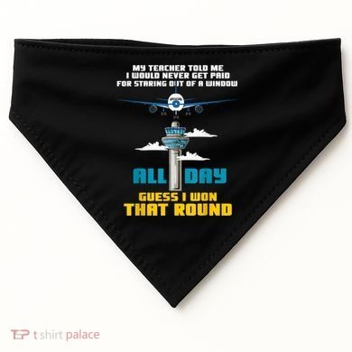 Funny Air Traffic Controller Saying ATC Flight Control USA-Made Doggie Bandana