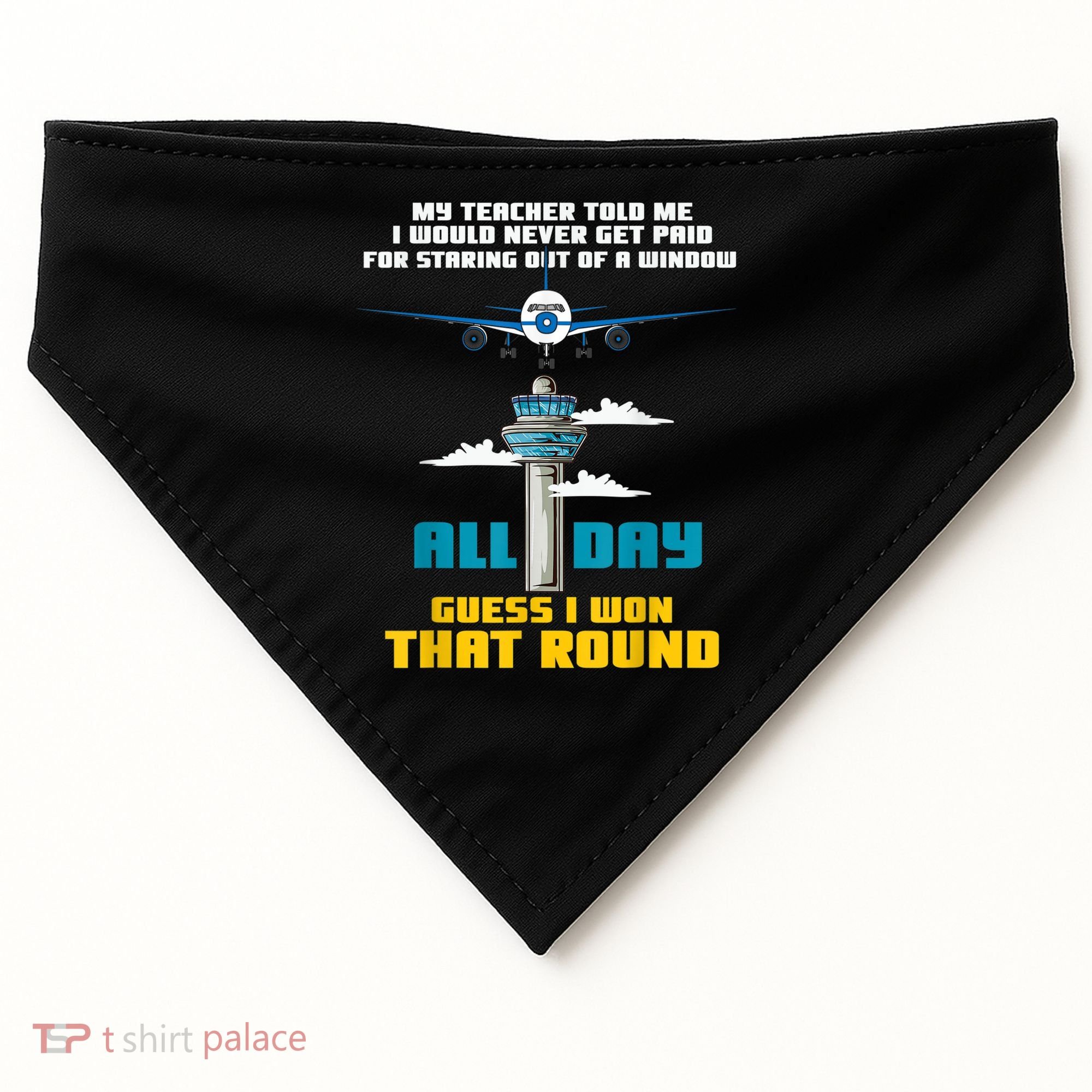 Funny Air Traffic Controller Saying ATC Flight Control USA-Made Doggie Bandana