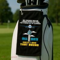 Funny Air Traffic Controller Saying ATC Flight Control Golf Towel thumb 2
