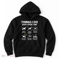 Funny Airplane Things I Do In My Spare Time Pilots Hoodie thumb 0