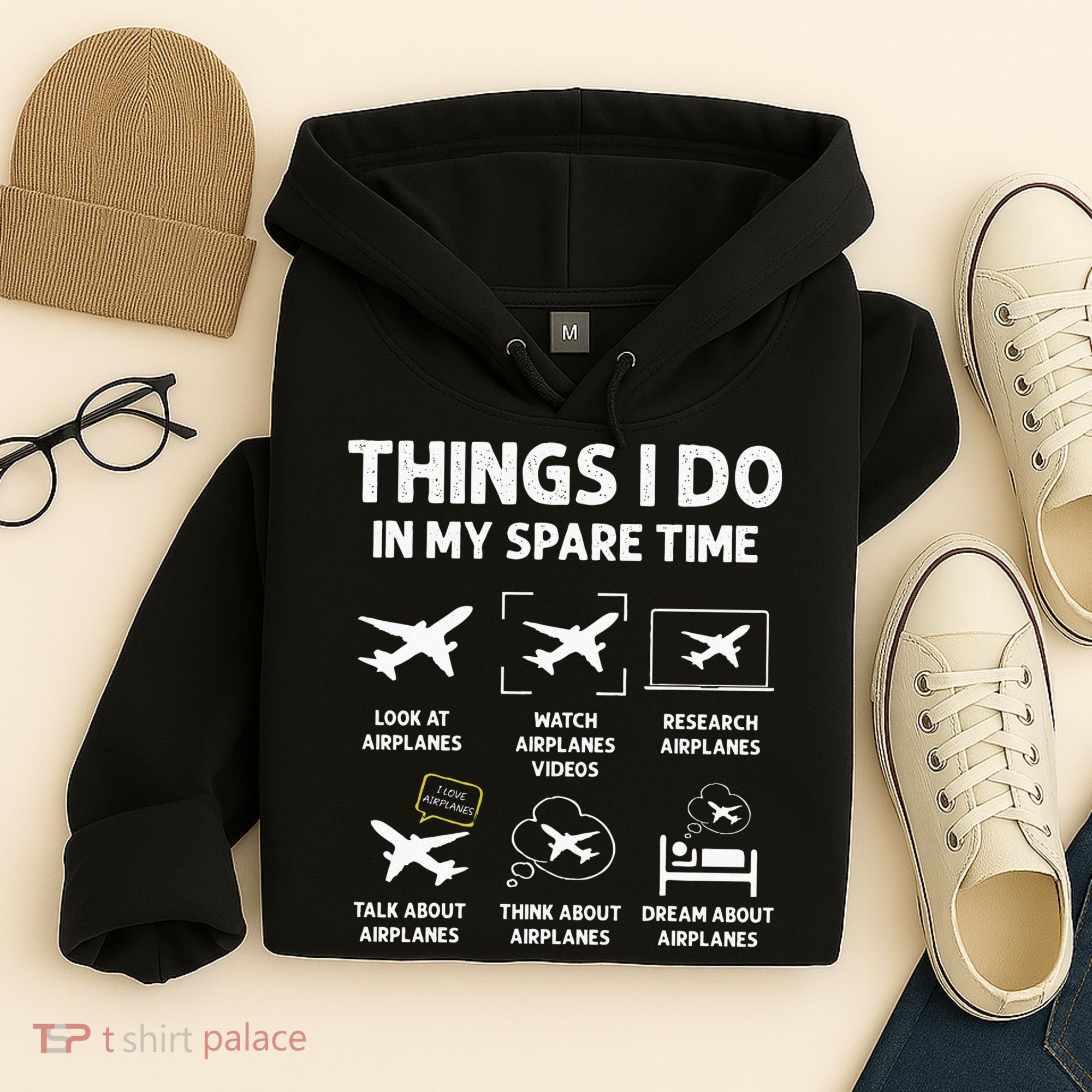 Funny Airplane Things I Do In My Spare Time Pilots Hoodie