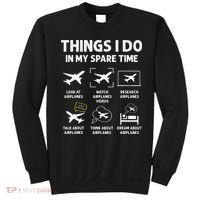 Funny Airplane Things I Do In My Spare Time Pilots Sweatshirt thumb 0