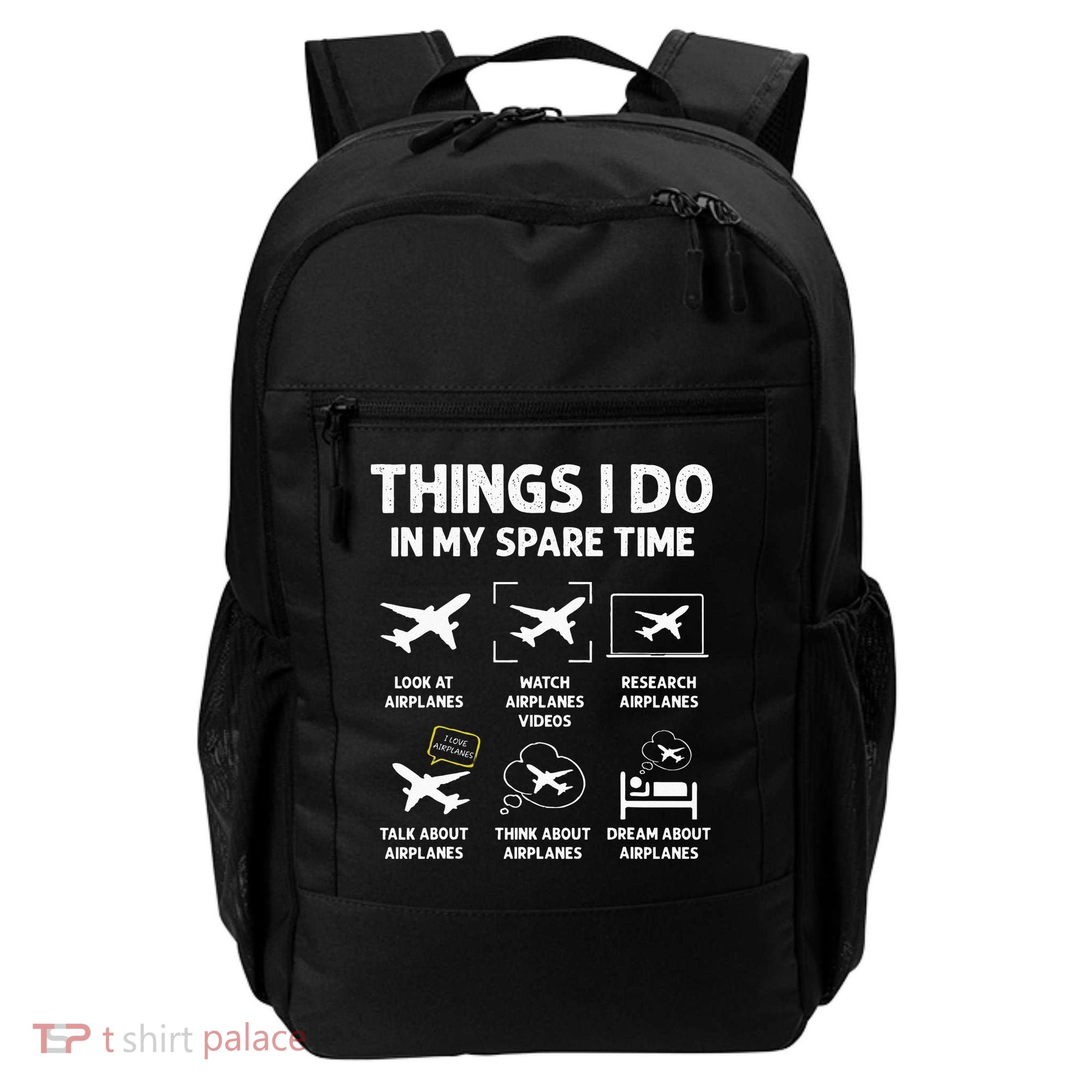Funny Airplane Things I Do In My Spare Time Pilots Backpack