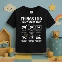 Funny Airplane Things I Do In My Spare Time Pilots Toddler T-Shirt thumb 3