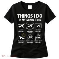 Funny Airplane Things I Do In My Spare Time Pilots Women's T-Shirt thumb 0