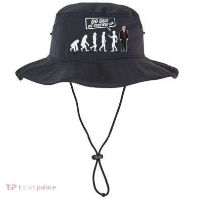 Funny Anti Trump Go Back We Screwed Up Trump Evolution Bucket Hat