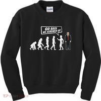 Funny Anti Trump Go Back We Screwed Up Trump Evolution Kids Sweatshirt thumb 0