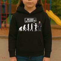 Funny Anti Trump Go Back We Screwed Up Trump Evolution Kids Hoodie thumb 3