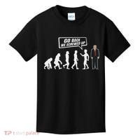 Funny Anti Trump Go Back We Screwed Up Trump Evolution Kids T-Shirt thumb 0