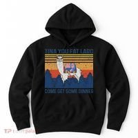 Funny Alpaca Tina You Fat Lard Come And Get Some Dinner Hoodie thumb 0