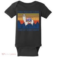 Funny Alpaca Tina You Fat Lard Come And Get Some Dinner Baby Bodysuit thumb 0