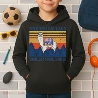 Funny Alpaca Tina You Fat Lard Come And Get Some Dinner Kids Hoodie thumb 2