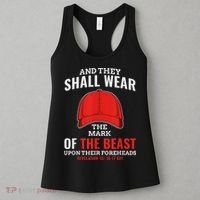 Funny Anti Trump Mark Of The Beast Red Hat Women's Tank Top thumb 3