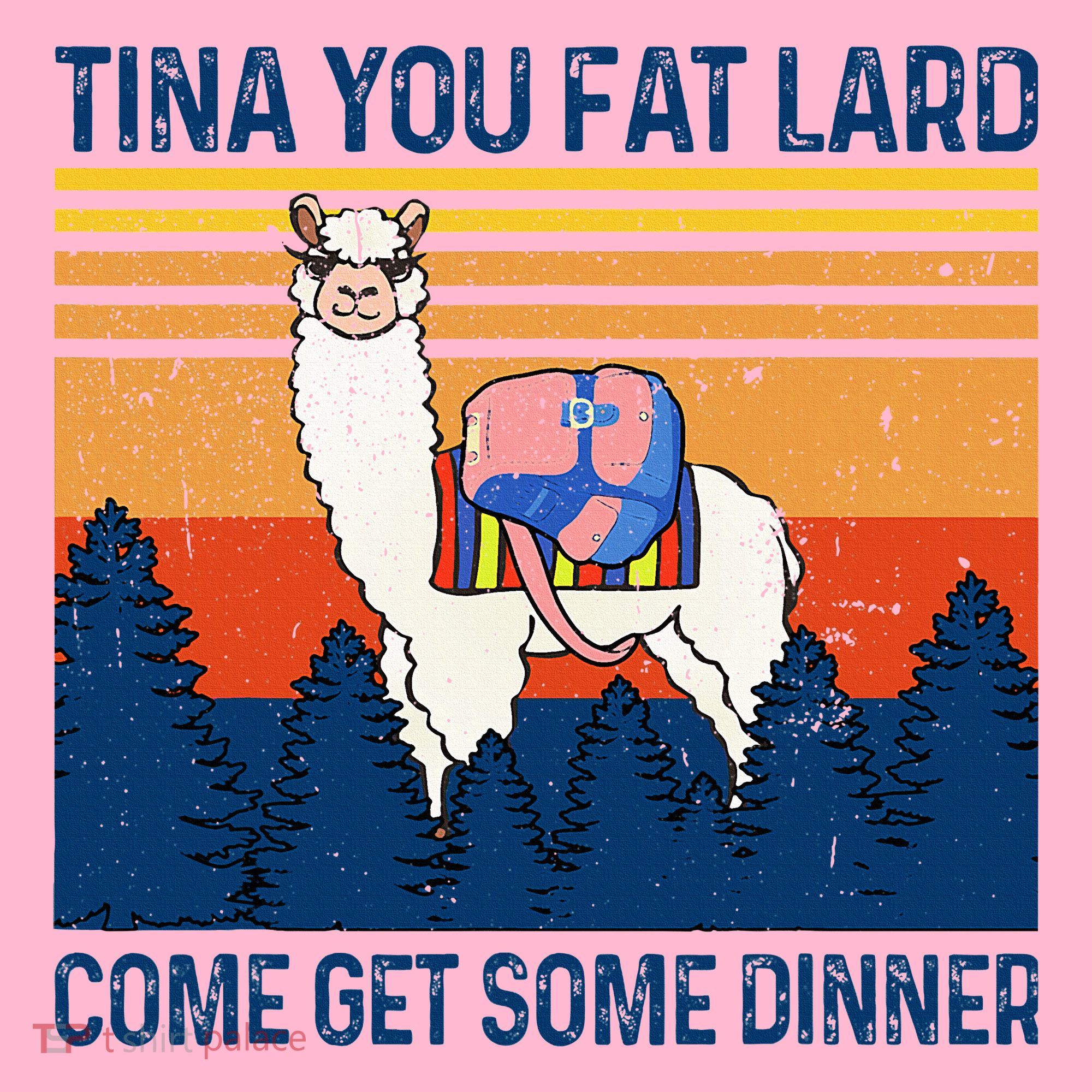 Funny Alpaca Tina You Fat Lard Come And Get Some Dinner Coaster