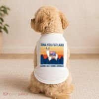 Funny Alpaca Tina You Fat Lard Come And Get Some Dinner Doggie Tank thumb 2