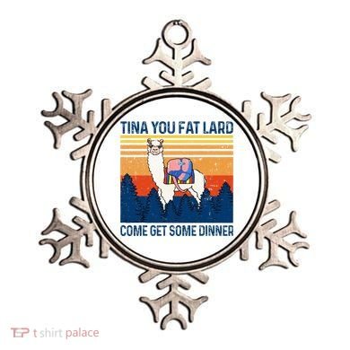 Funny Alpaca Tina You Fat Lard Come And Get Some Dinner Ornament