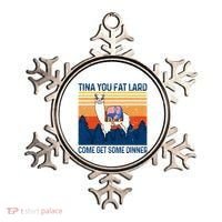 Funny Alpaca Tina You Fat Lard Come And Get Some Dinner Ornament thumb 0