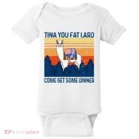 Funny Alpaca Tina You Fat Lard Come And Get Some Dinner Baby Bodysuit thumb 0