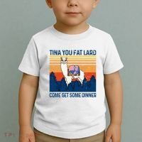 Funny Alpaca Tina You Fat Lard Come And Get Some Dinner Toddler T-Shirt thumb 2