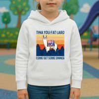 Funny Alpaca Tina You Fat Lard Come And Get Some Dinner Kids Hoodie thumb 3