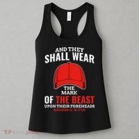 Funny Anti Trump Mark Of The Beast Red Hat Liberal Gift Women's Tank Top thumb 3