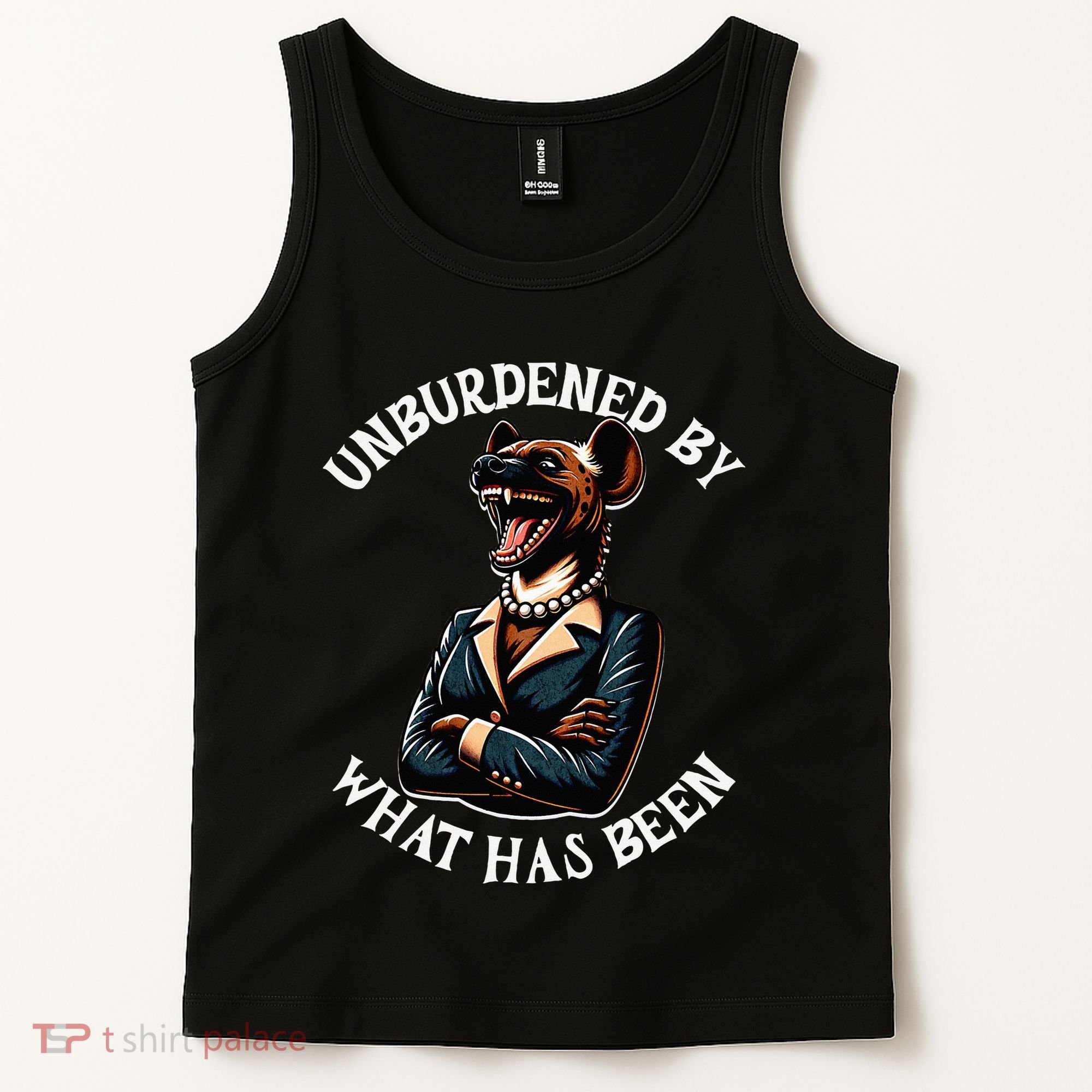 Funny Antikamala The Hyena With Famous Unburdened Quote Tank Top