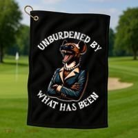 Funny Antikamala The Hyena With Famous Unburdened Quote Golf Towel thumb 1