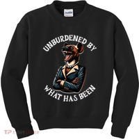 Funny Antikamala The Hyena With Famous Unburdened Quote Kids Sweatshirt thumb 0