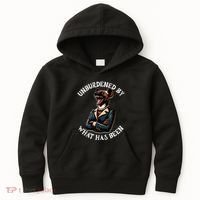 Funny Antikamala The Hyena With Famous Unburdened Quote Kids Hoodie thumb 0