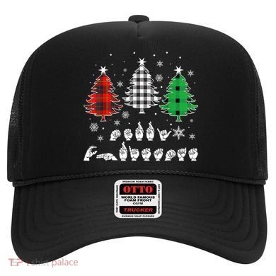 Funny Asl Trees Christmas American Sign Language  Hat