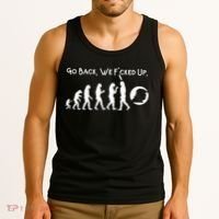 Funny Anti Trump T Go Back! Trump Evolution Tank Top thumb 3
