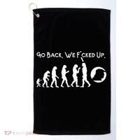 Funny Anti Trump T Go Back! Trump Evolution Golf Towel thumb 0