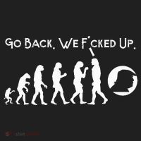 Funny Anti Trump T Go Back! Trump Evolution Golf Towel thumb 3