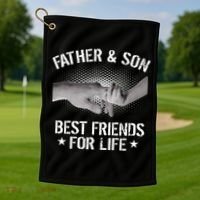 Father & Son Best Friends For Life Golf Towel thumb 1