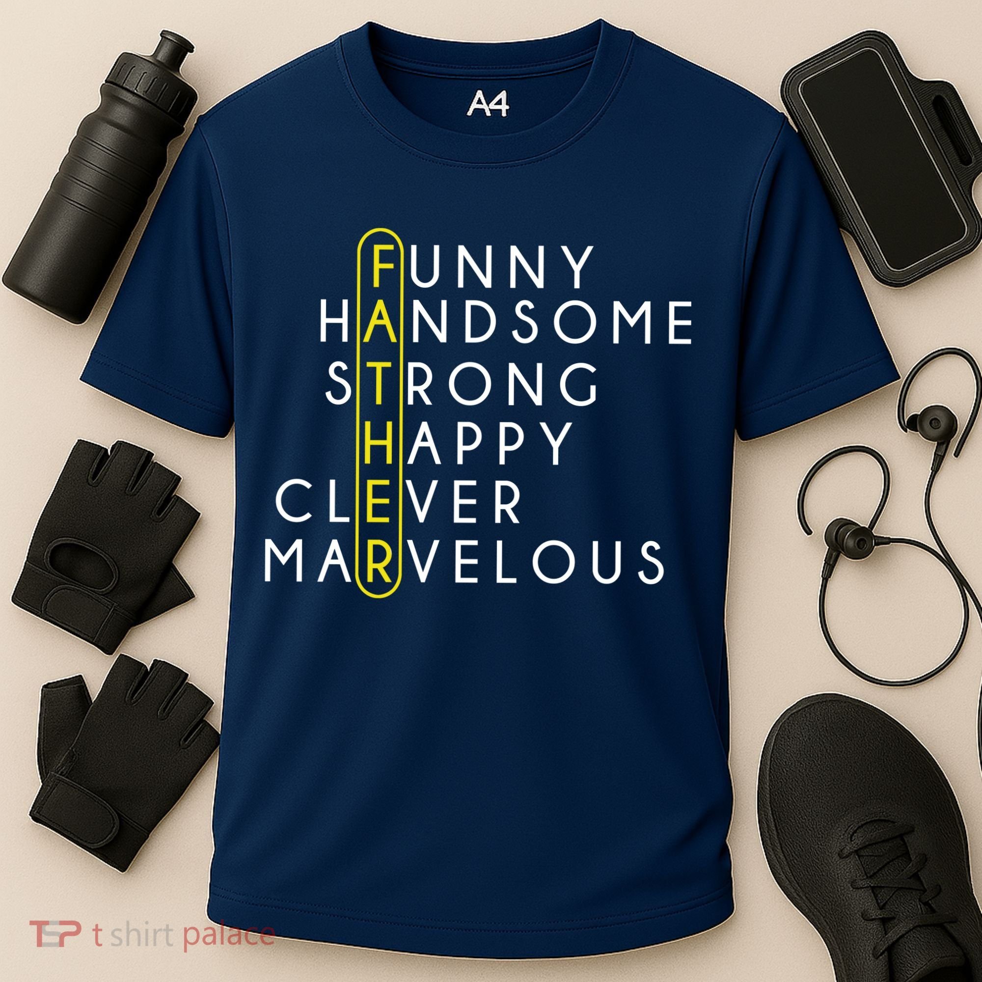 Father Acronym Fathers Day Cooling Performance Crew T-Shirt