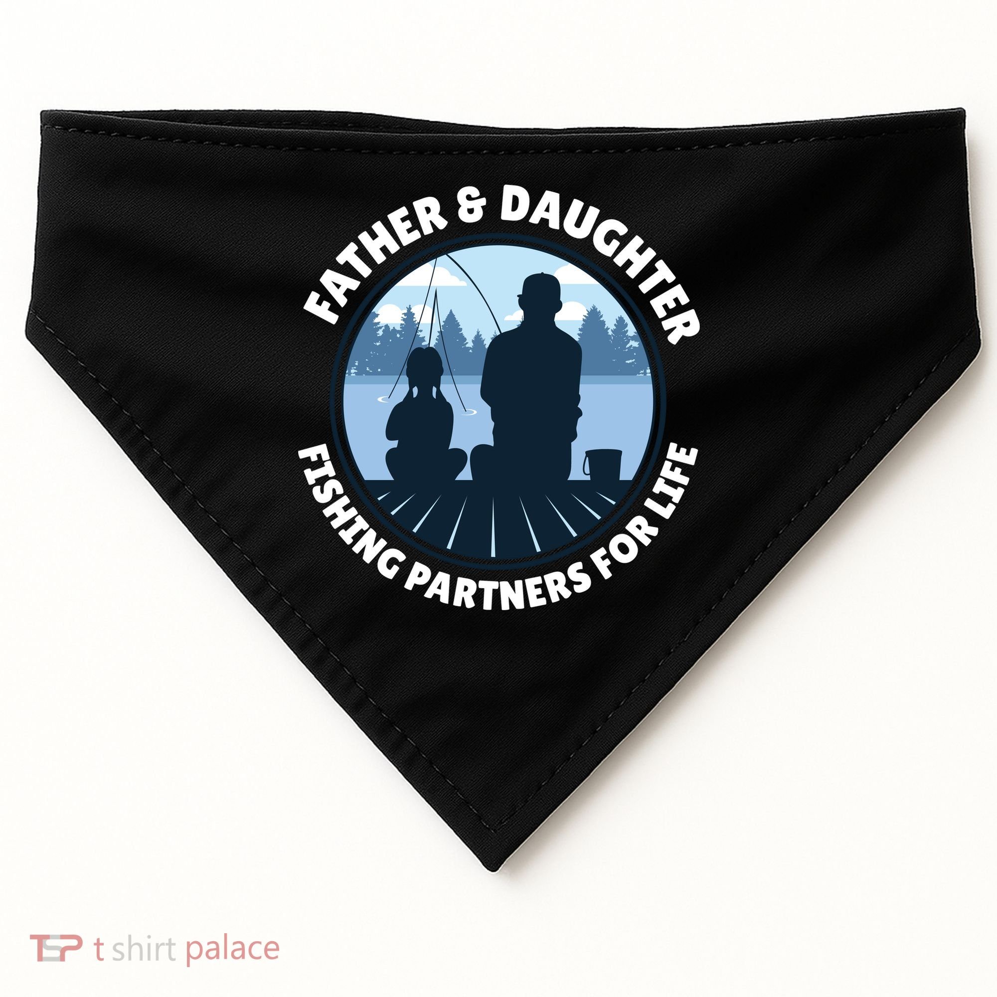 Father And Daughter Fishing Partners USA-Made Doggie Bandana