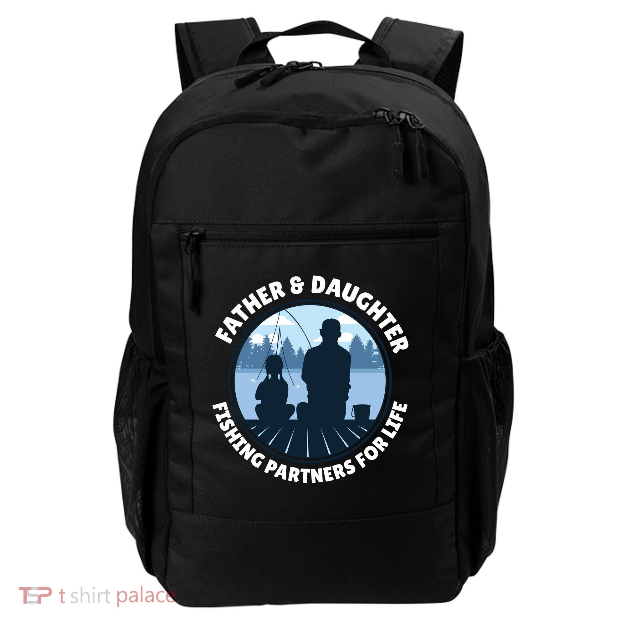 Father And Daughter Fishing Partners Backpack