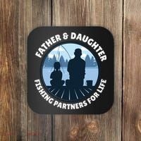 Father And Daughter Fishing Partners Coaster thumb 0