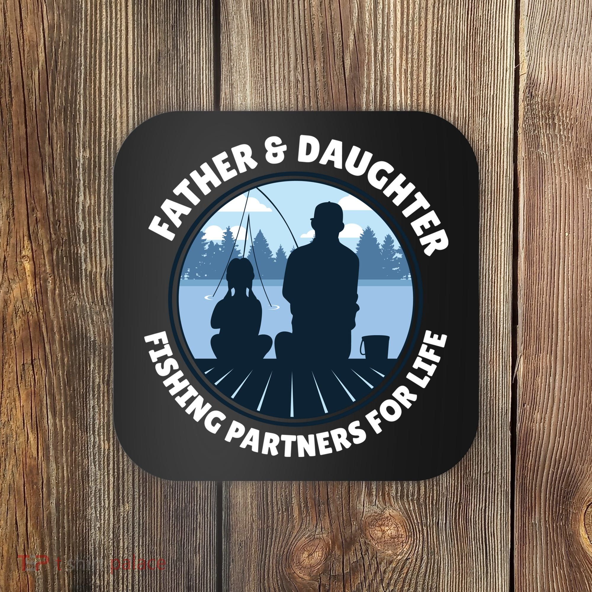 Father And Daughter Fishing Partners Coaster