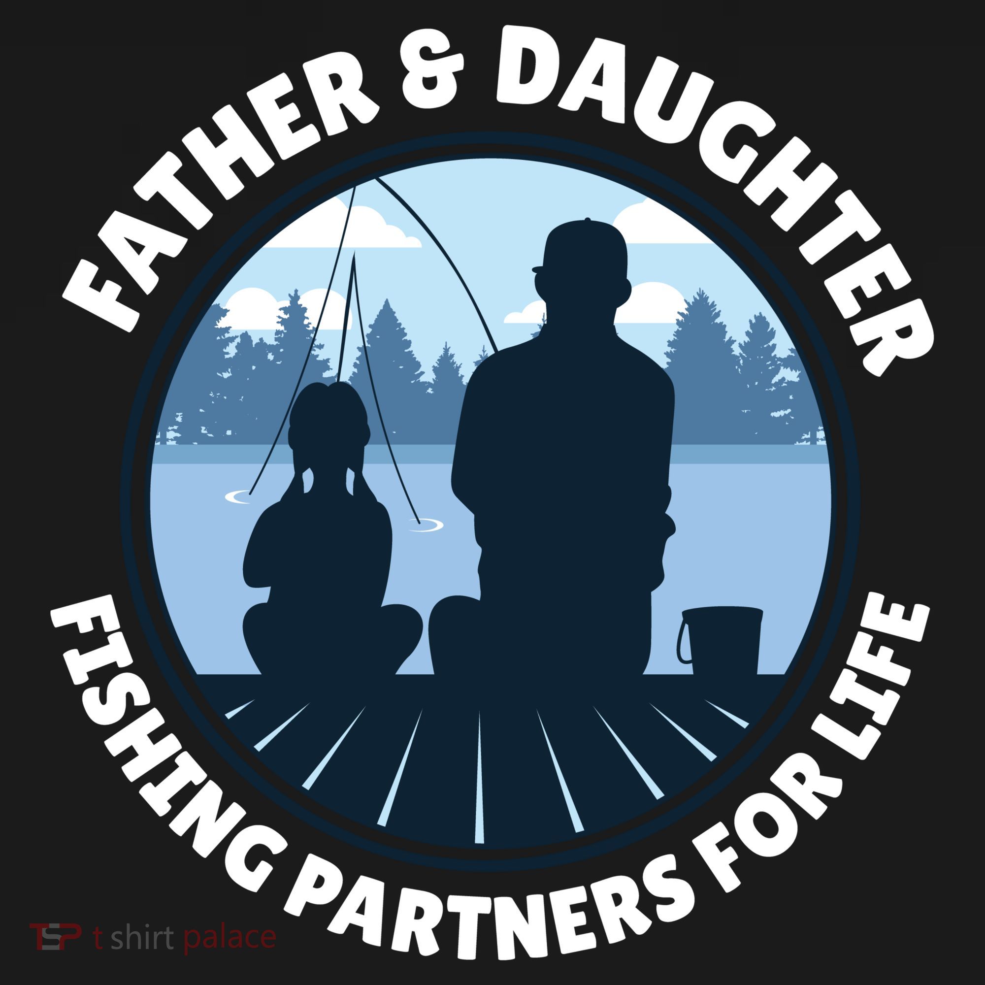 Father And Daughter Fishing Partners Coaster