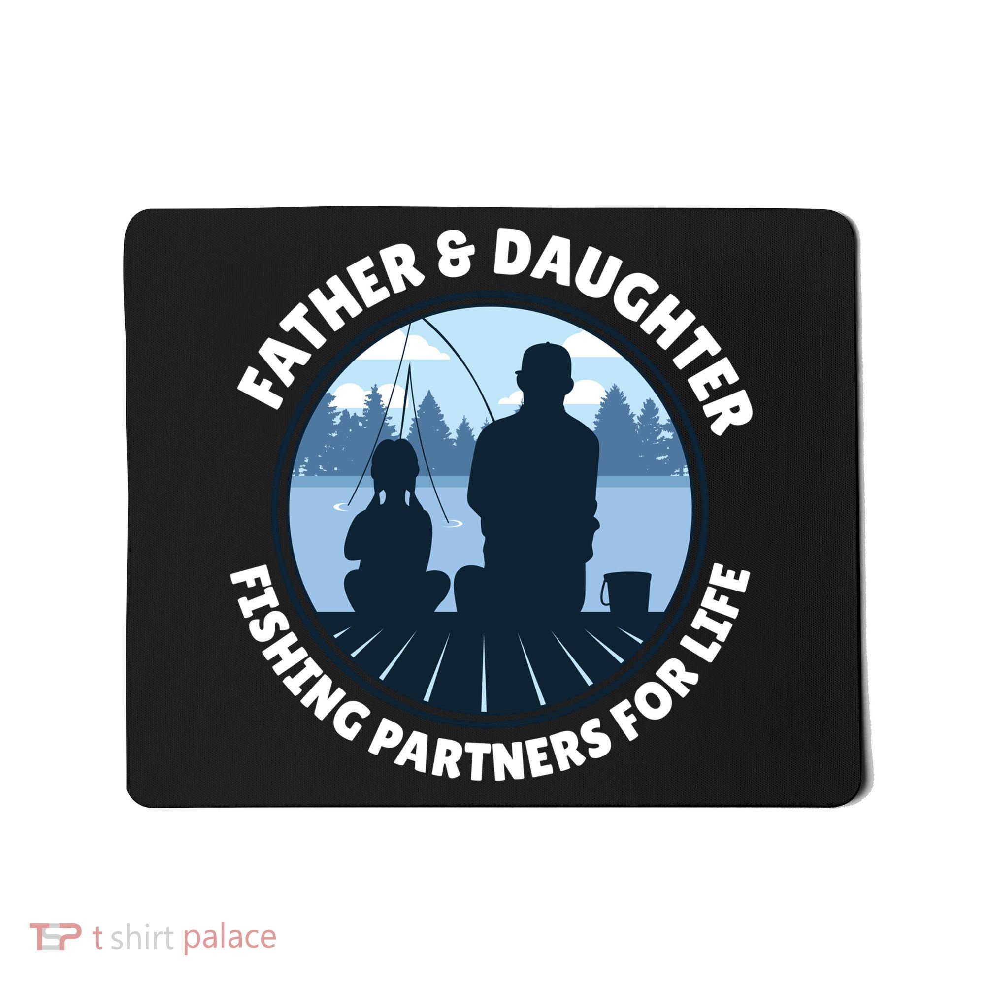 Father And Daughter Fishing Partners Mousepad