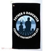 Father And Daughter Fishing Partners Golf Towel thumb 0