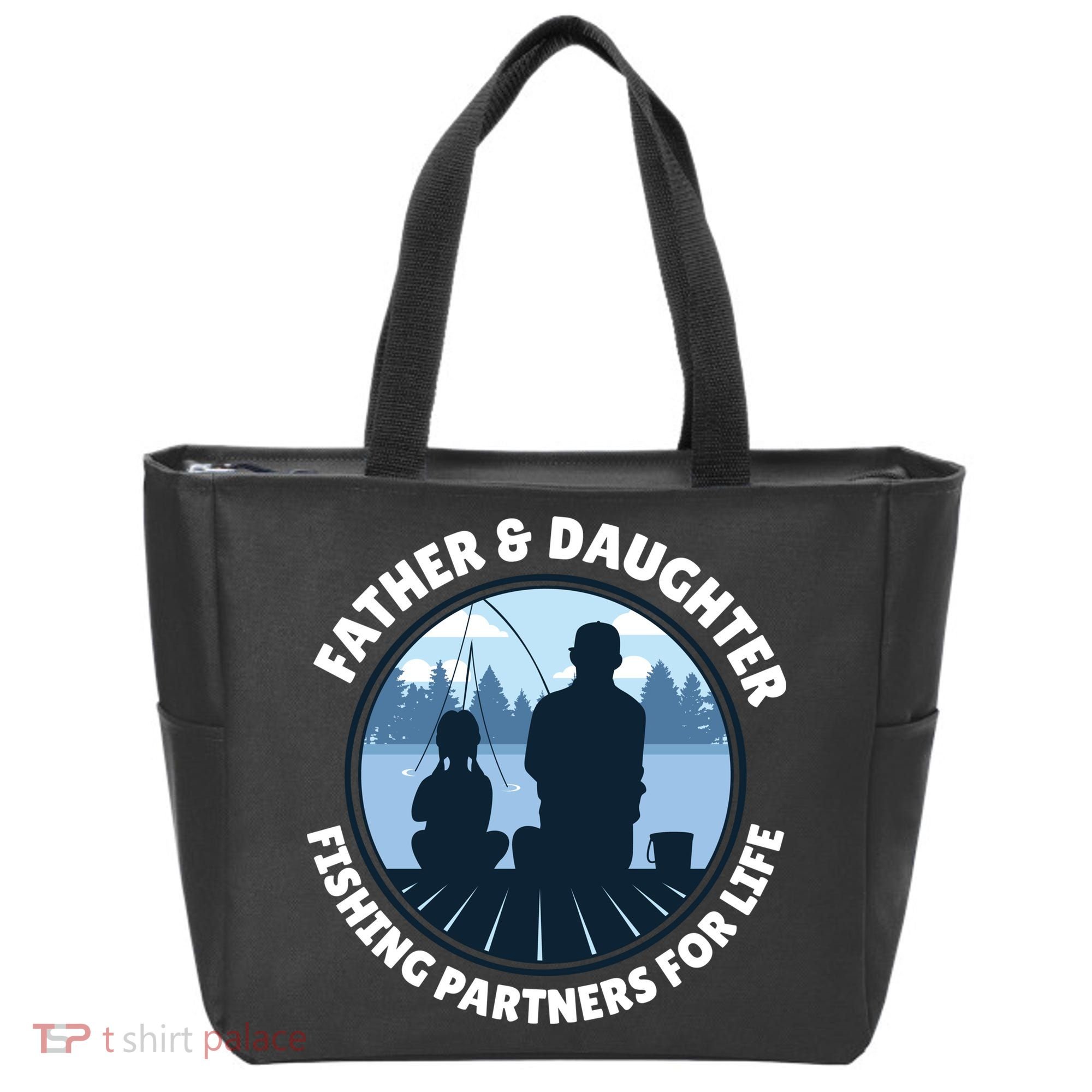 Father And Daughter Fishing Partners Tote Bag