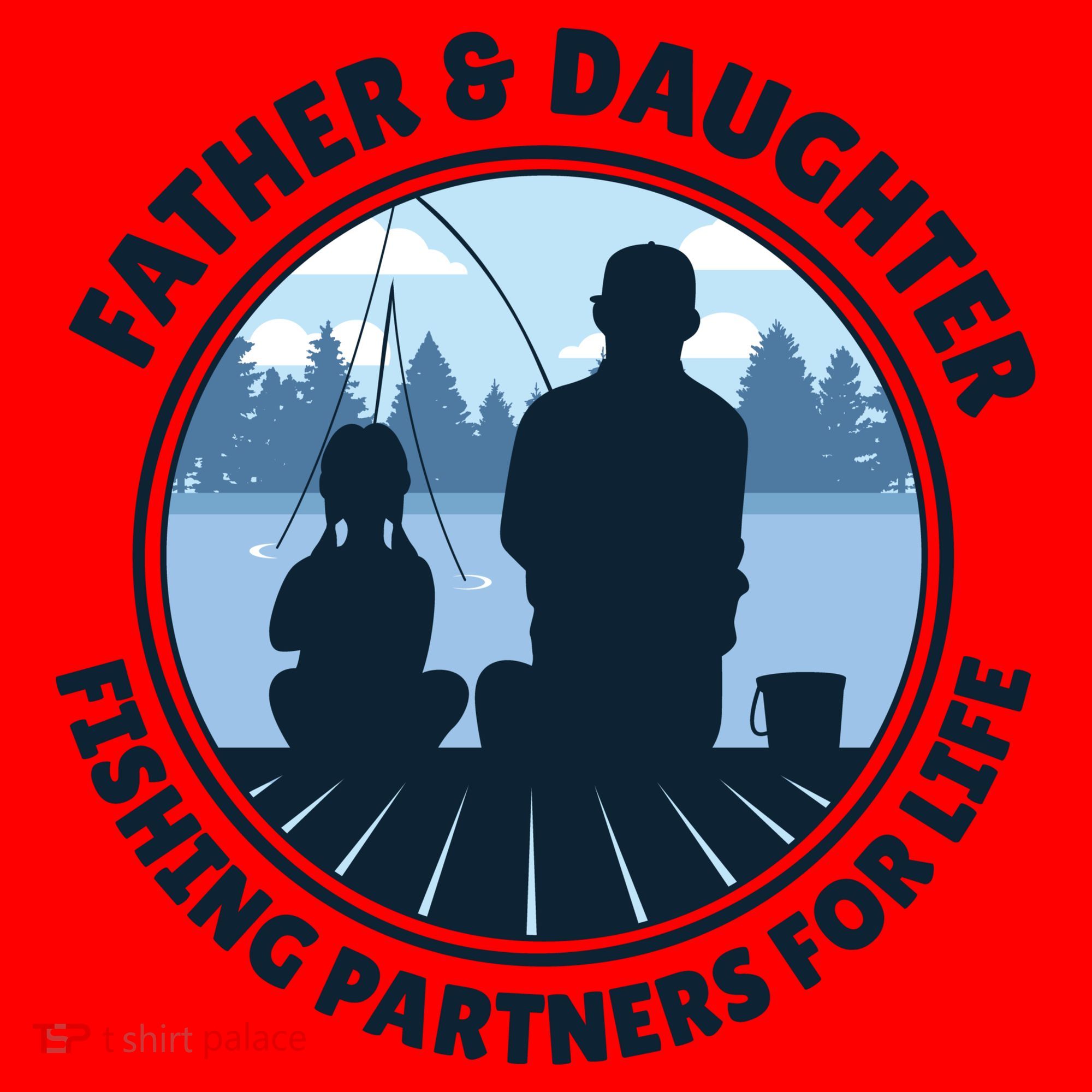 Father And Daughter Fishing Partners Santa Hat