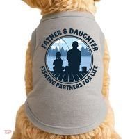 Father And Daughter Fishing Partners Doggie Tank thumb 0