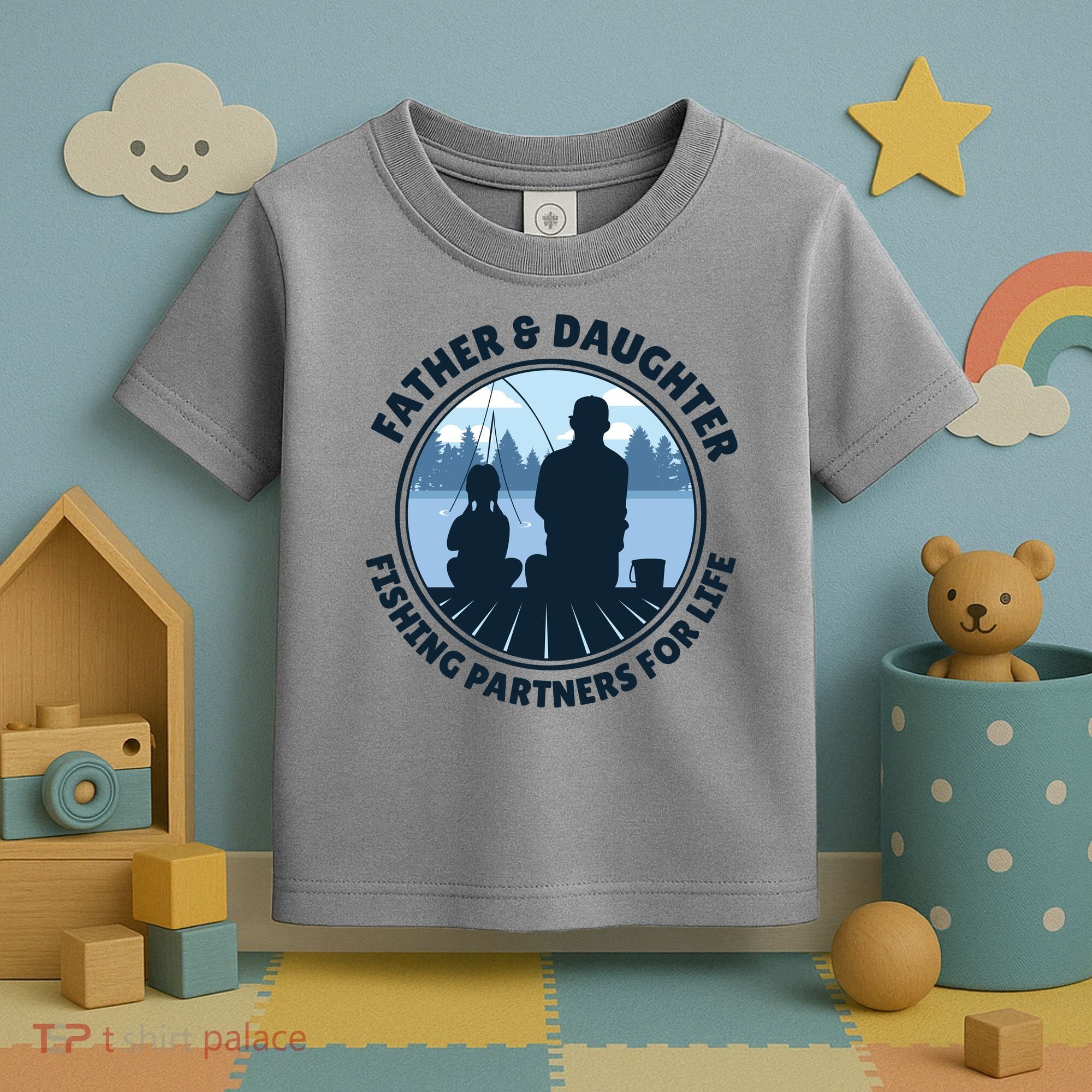 Father And Daughter Fishing Partners Toddler T-Shirt