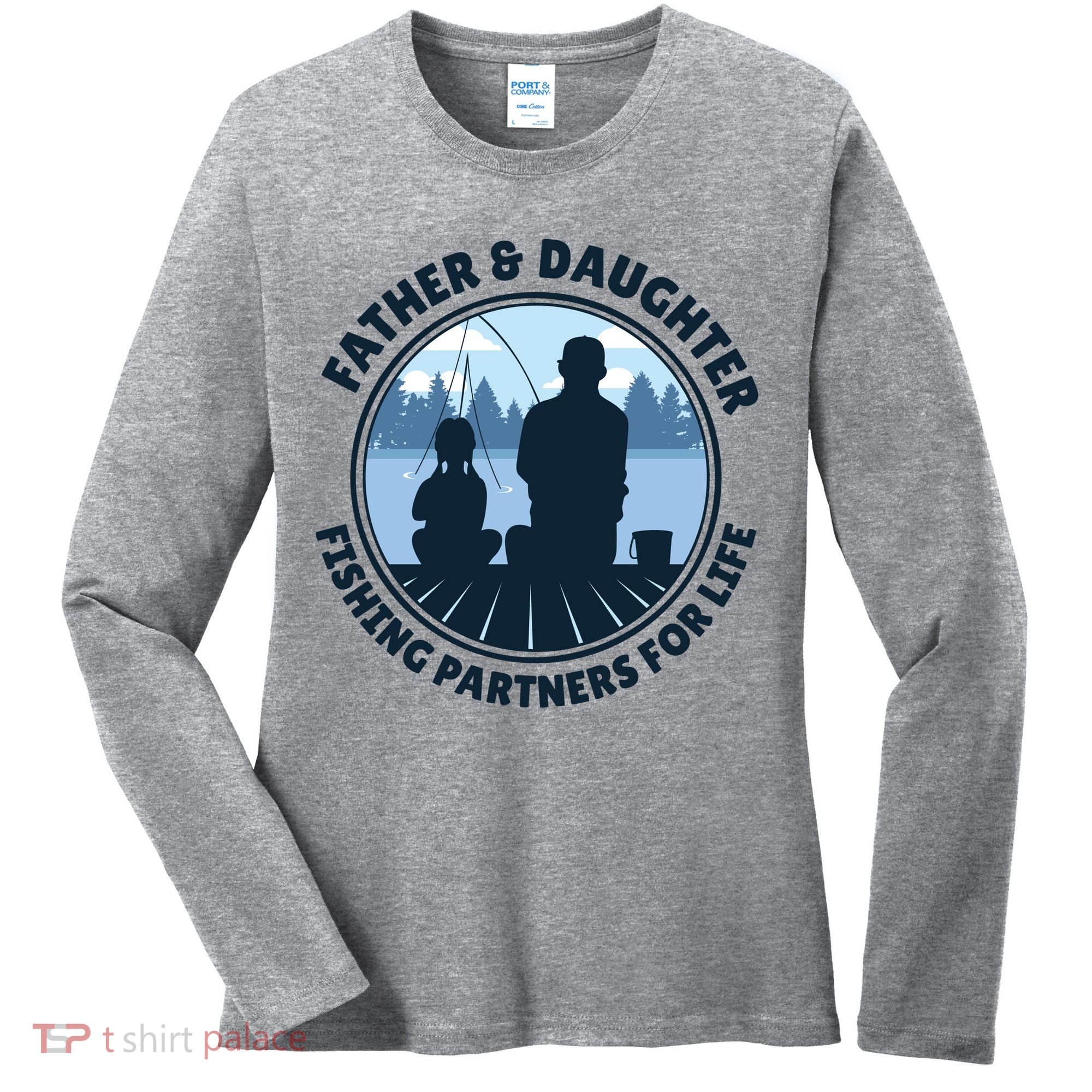 Father And Daughter Fishing Partners Women's Long Sleeve Shirt