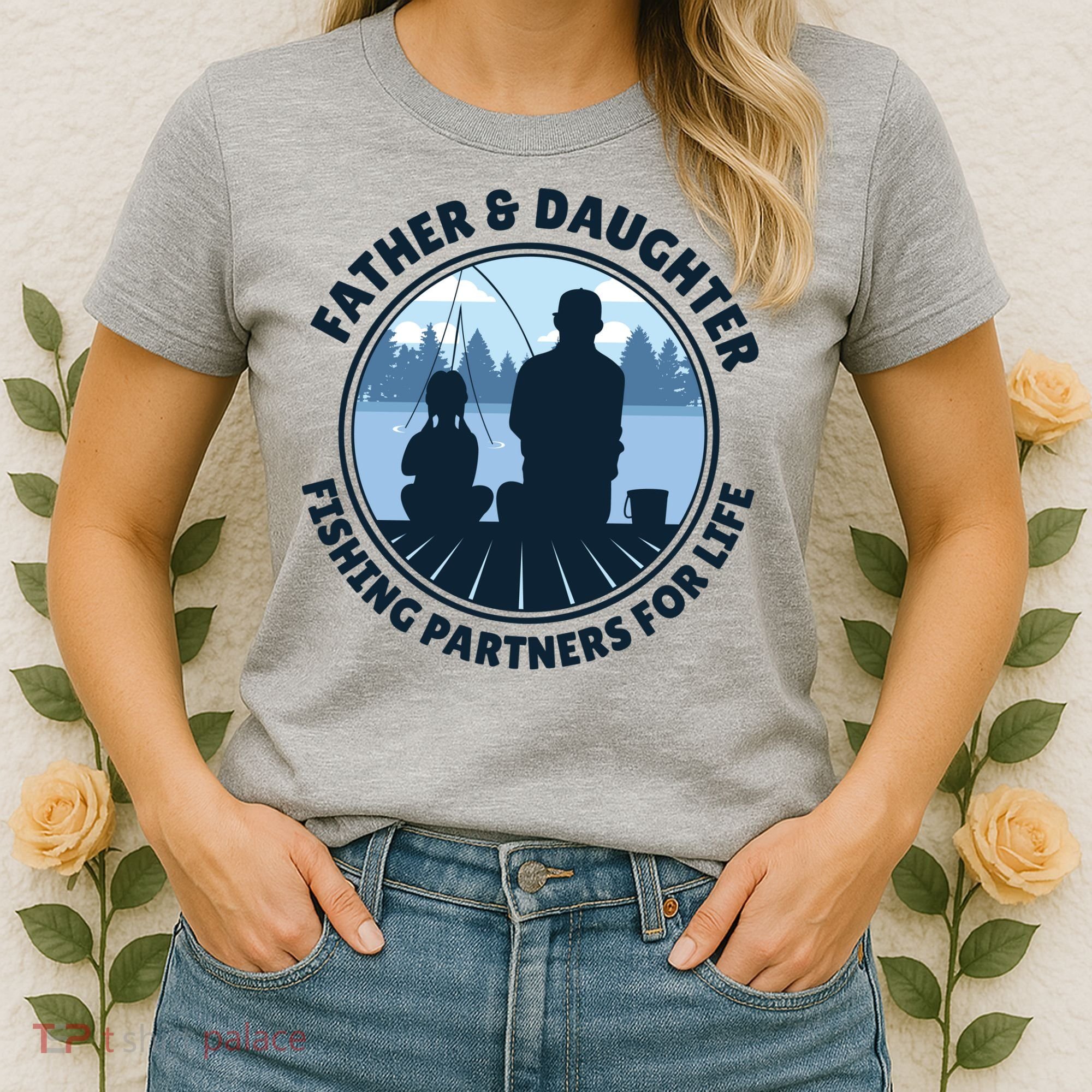 Father And Daughter Fishing Partners Women's T-Shirt