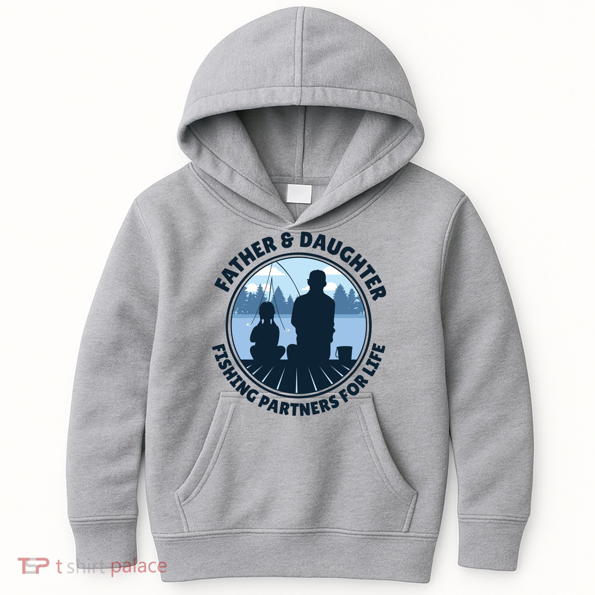 Father And Daughter Fishing Partners Kids Hoodie